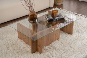 Mesa de Café Flavio - Pinho Atlântico - 105x30x65 cm