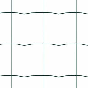 Cerca Euro com 7 postes, 1,6x10m, aço galvanizado verde