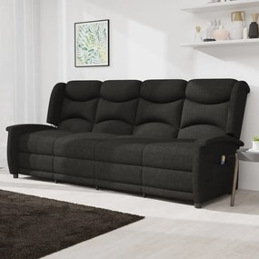 vidaXL Poltrona de massagens 4 lugares reclinável tecido preto