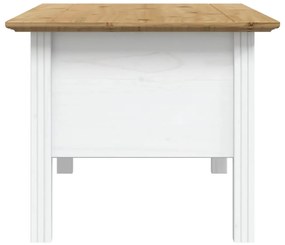 Mesa de centro BODO 100x55x45 cm pinho maciço branco/castanho