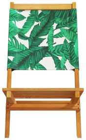 Cadeiras de jardim dobráveis 6 pcs tecido/madeira maciça verde