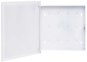Chaveiro com quadro magnético 35x35x5,5 cm branco