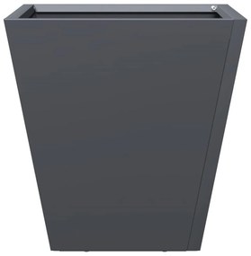 Vaso/floreira de jardim 2 pcs 30x30x30 cm aço antracite