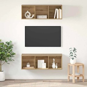 vidaXL Conjunto de móvel de TV 2 pcs Carvalho Artesanal