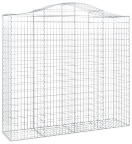 Cestos gabião arqueados 2pcs 200x50x180/200cm ferro galvanizado