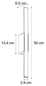 Candeeiro de parede exterior moderno preto com LED incl. IP54 - Jamal Moderno