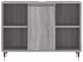 Armário de casa de banho 80x33x60 cm deriv.madeira cinza sonoma