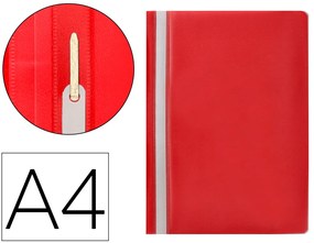 Bolsa Dossier Q-Connect Fastener em Plástico Din A4 Vermelho
