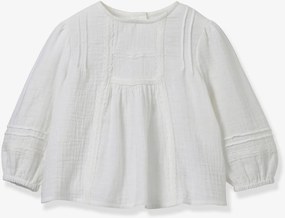 Blusa em gaze de algodão branco