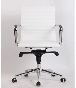 Cadeira de escritório ALABAMA NEW, giratório, pele sintética branca