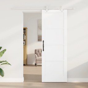 Porta Deslizante vidaXL com Conjunto de Ferragens Branca 73,5x211 cm M