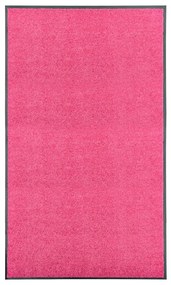 Tapete de porta lavável 90x150 cm rosa