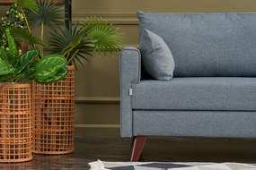 Sofá de 3 Lugares Bella – Azul – 208x85x81 cm