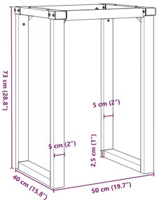 Pernas para mesa de jantar estrutura em O aço