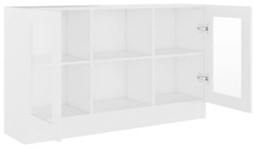 Armário vitrine 120x30,5x70 cm derivados de madeira branco