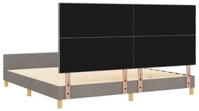 Cama Taupe vidaXL 200x200 cm em Tecido