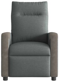 Poltrona de massagens reclinável tecido cinzento-escuro
