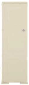 Armário de plástico 40x43x125 cm design de madeira branco nata