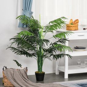 Palmeira Artificial, 16 x 16 x 125 cm, 18 Folhas Grandes, Verde