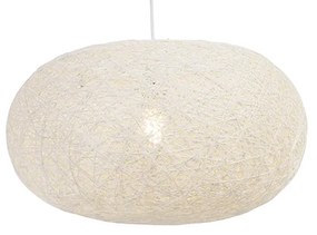 Candeeiro de suspensão rústico branco 50 cm - Corda Flat Design,Moderno