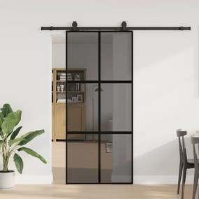 vidaXL Porta deslizante c/ conj. ferragens 90x205 cm vidro temperado