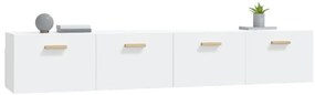 Armários parede 2pcs 100x36,5x35 cm derivados de madeira branco