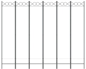 Biombo com 6 painéis 240x200 cm tecido branco