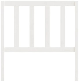 Cabeceira de cama 106x4x100 cm pinho maciço branco