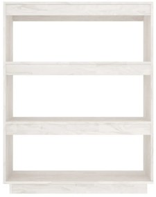 Estante/divisória 80x35x103 cm pinho maciço branco