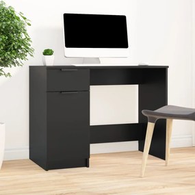 vidaXL Secretária 100x50x75 cm derivados de madeira preto