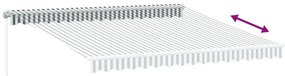 Toldo retrátil manual 400x350 cm antracite e branco