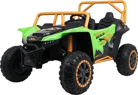 Buggy elétrico para Crianças 24V, 4x4 Arctic Cat WILDCAT XX, 2 Lugares Rodas Espuma EVA, assento couro ecológico verde
