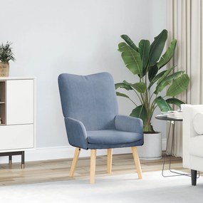 Cadeira Relaxante vidaXL em Tecido Azul de Corduroy