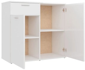 Aparador 80x36x75 cm derivados de madeira branco brilhante