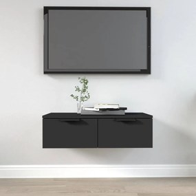 vidaXL Armário de parede 68x30x20 cm derivados de madeira preto