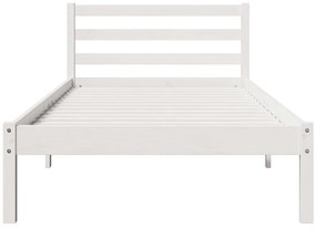 Cama com Cabeceira vidaXL Branca 90x210 cm Madeira de Pinho