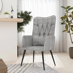 339653 vidaXL Poltrona de apoio lona cinzento