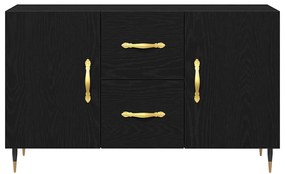 Aparador Preto Carvalho 100x36x60 cm Madeira Sintética