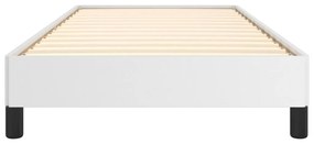 Estrutura de cama 90x200 cm couro artificial branco