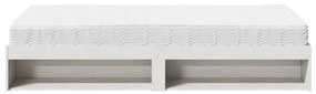 Cama dia com colchão branco 100x200 cm pinho de madeira maciça