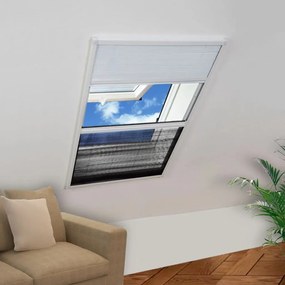 142616 vidaXL Tela anti-insetos plissada janela quebra-luz alumínio 80x100cm