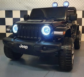 Jeep Wrangler bateria carro infantil 12 volts tracção às 4 rodas controlo remoto preto