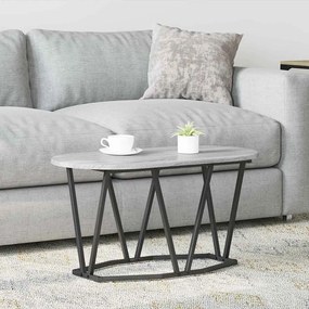 vidaXL Mesa de Café Cinza Sonoma da - 80x40x40.5 cm, Feita de Madeira Engenheirada e Metal