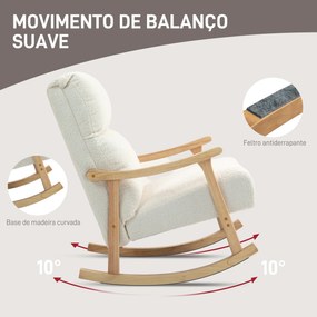 Poltrona Baloiço Moderna Poltrona Baloiço com Pés e Apoio para os Braç