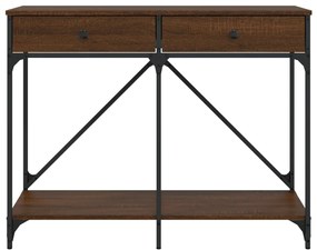 Mesa consola 100x39x78,5 cm derivados madeira carvalho castanho