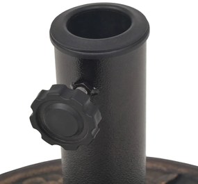 Base redonda para guarda-sol em resina bronze 9 kg