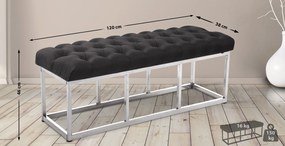 Banco Amun Tecido cinzento escuro