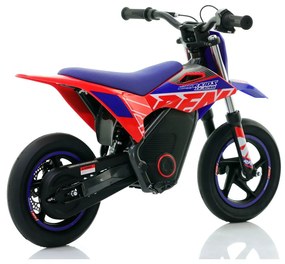 Mini moto elétrica para crianças Minicross electrica RFN Warrior SX-E250 Supermotard 250W 12/12" Até 25Km/hora cm limitador Azul/Vermelho