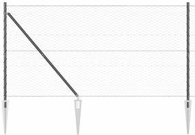 Cerca Hexagonal vidaXL Cinza 1,4x10 m Aço