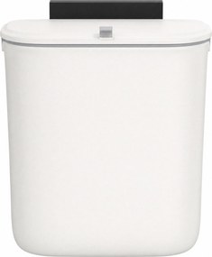 Caixote lixo cozinha de pendurar 9 L,  26 x 15 x 28 cm, branco